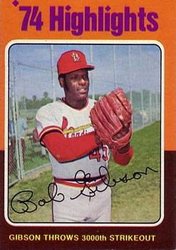 1975 Base Set Bob Gibson card art